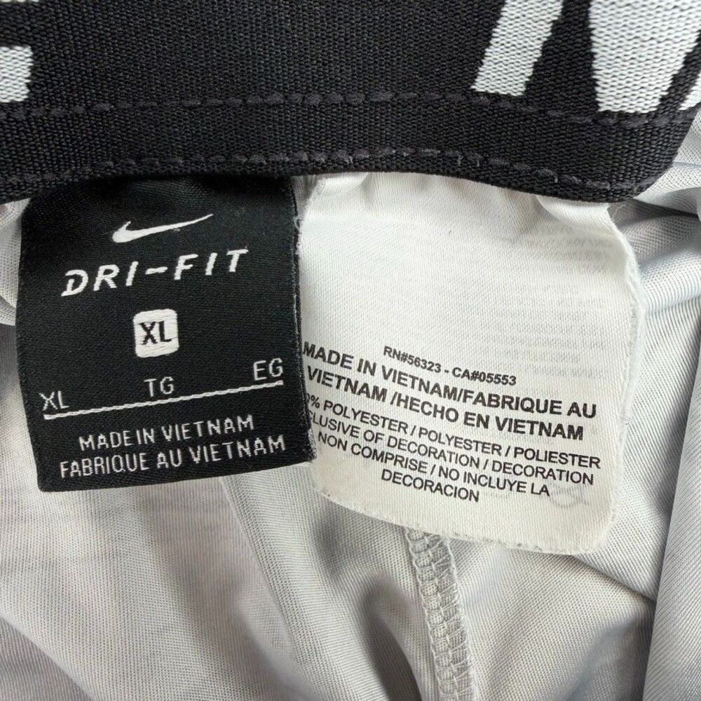 Nike Dri-Fit XL Black and Gray Abstract Print Basketball Shorts 481 - Picture 5 of 7
